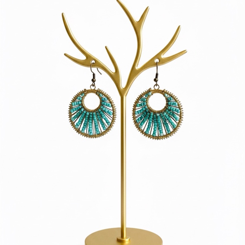 Elegant Turquoise Hoop Earrings